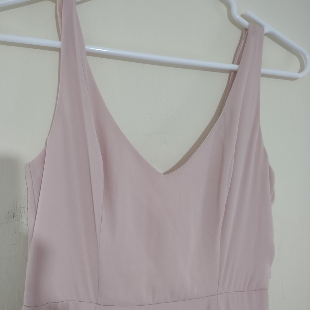 Show Me Your Mumu Jenn Maxi Dress XS Natural Mauve Chiffon Bridesmaid Homecoming - Picture 3 of 6